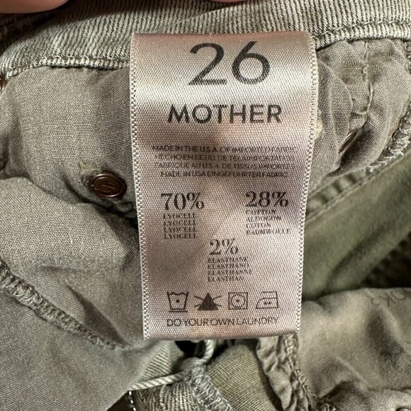 Mother Women's Size 26 x 29" The Looker Pop Skinny Jeans Green/Gray Low Rise - Picture 12 of 14